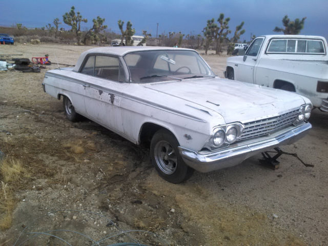 1962 CHEVROLET IMPALA SS ORIGINAL FACTORY 4-SPEED ORIG WHT/RED CAR SOLID CALIF. 1962 Chevrolet Impala SS