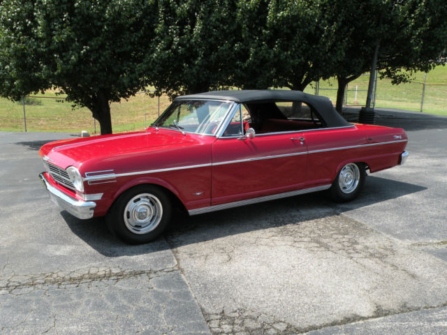 1962 Chevrolet Nova 400 Convertible, Chevy II, Rare 283 Dealer Option, Auto, Red 1962 Chevrolet Nova Chevy II