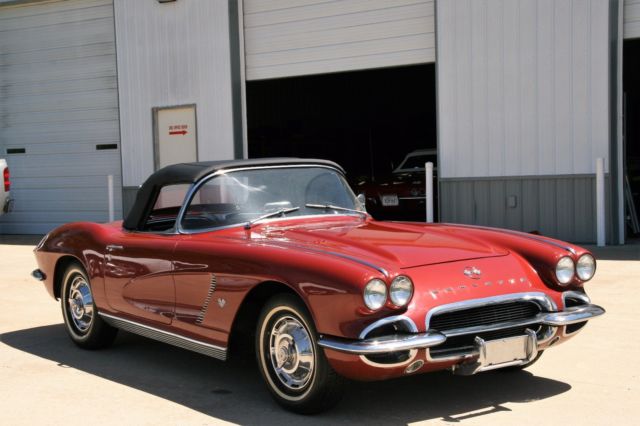 1962 CORVETTE #'S MATCHING 300HP HONDURAS MAROON ON BLACK, NICE 1962 Chevrolet Corvette ORIGINAL