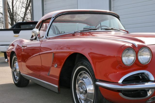 1962 CORVETTE 300HP ROMAN RED ON RED TWO TOPS, NICE RESTORATION 1962 Chevrolet Corvette ORIGINAL