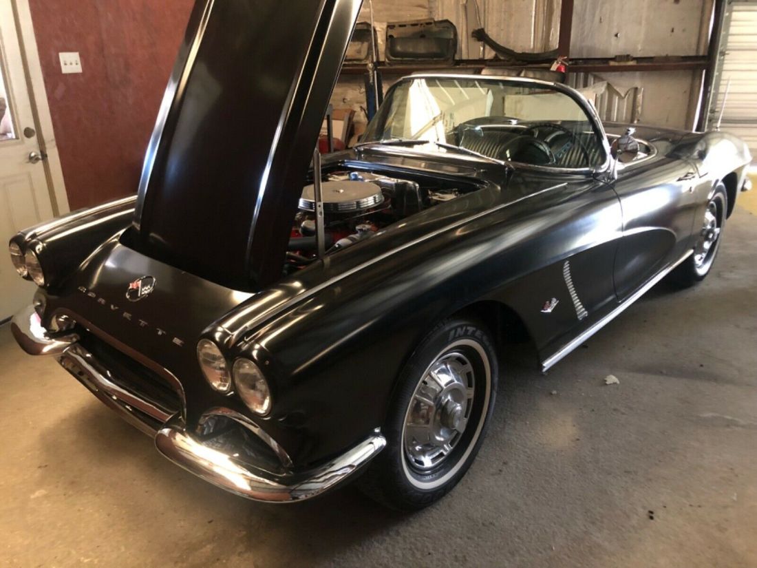 1962 CORVETTE C1 NICE DRIVER RESTORED CONVERTIBLE 327 4 SPEED TRIPLE BLACK 1962 Chevrolet Corvette