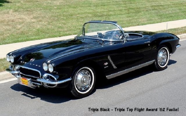 1962 Corvette Fuelie - Triple Black - Triple Top Flight! VIDEO 1962 Chevrolet Corvette