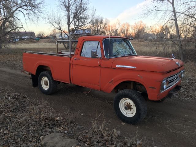 1962 Ford F-250 4x4 Custom Cab Pickup Thunderbird 390 v8 F100 1962 Ford F-250