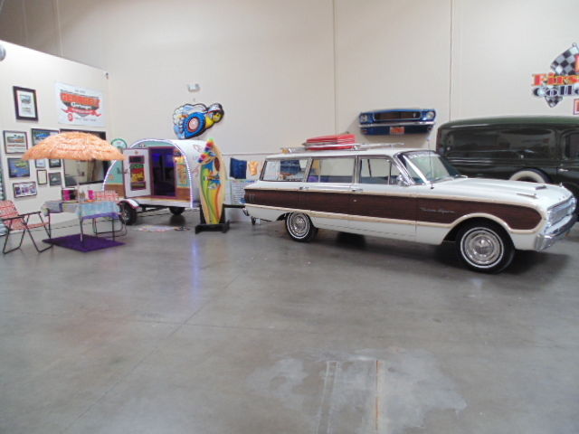 1962 Ford Falcon Squire Station Wagon with Teardrop Trailer 1962 Ford Falcon