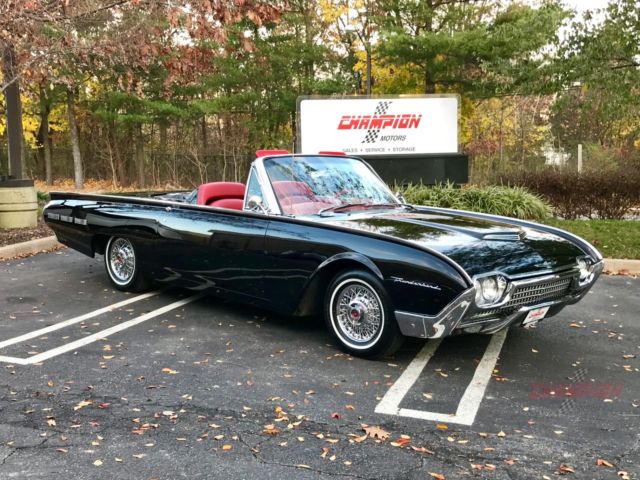 1962 Ford Thunderbird Convertible 88805 Miles Black 390ci Automatic 1962 Ford Thunderbird Convertible