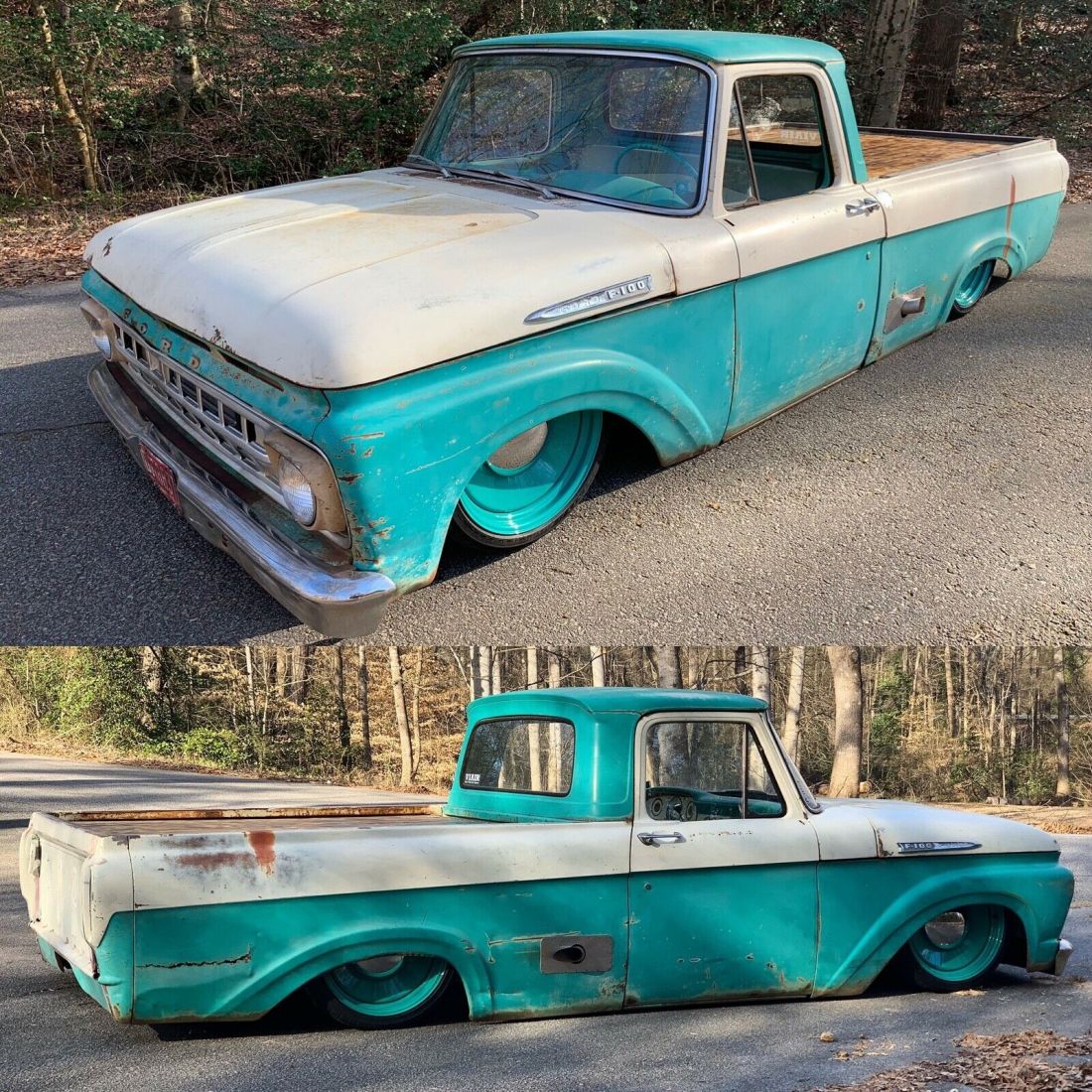 1962 Ford Unibody f100 pickup truck patina, hot rod, rat rod 1962 Ford F-100