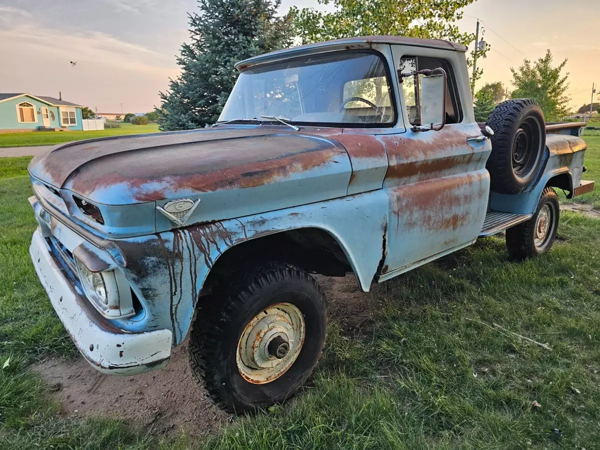 1962 GMC 4X4 LONGBED STEPSIDE FACTORY 4X4 SOLID PROJECT GM K10 CHEVROLET PATINA 1962 GMC 1/2 Ton Pickup