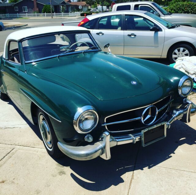 1962 Mercedes 190SL Roadster Hard Top Barn Find Original everything 1962 Mercedes-Benz SL-Class Chrome