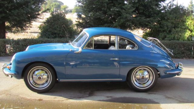 1962 Porsche 356 T6 Twin Grille Rust Free Coupe Orig Oslo Blue Matching #'s 1962 Porsche 356 original