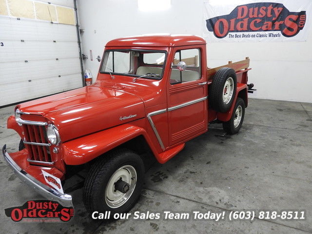 1962 Red Runs Drives Body Inter Excel 4wd Full Resto! 1962 Willys Pickup Runs Drives Body Inter Excel 4wd Full Resto