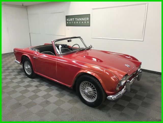 1962 Triumph TR4 4-SPEED. 48-SPOKE WIRE WHEELS