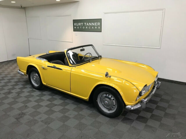 1962 TRIUMPH TR-4 ROADSTER. YELLOW WITH BLACK TRIM. 4-SPEED. PAINTED DASH CAR. 1962 Triumph TR-4 1962 TRIUMPH TR-4 ROADSTER. ORIGINALLY BLACK/BLACK ! 75,825 MI