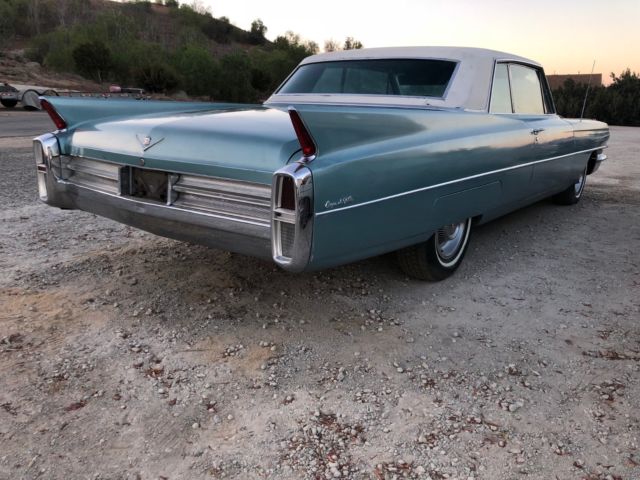 1963 CDV CALIF BARN FIND, SUPER SOLID, AC, TURQUOISE, 61K MILES, ORIG INT. NICE 1963 Cadillac DeVille