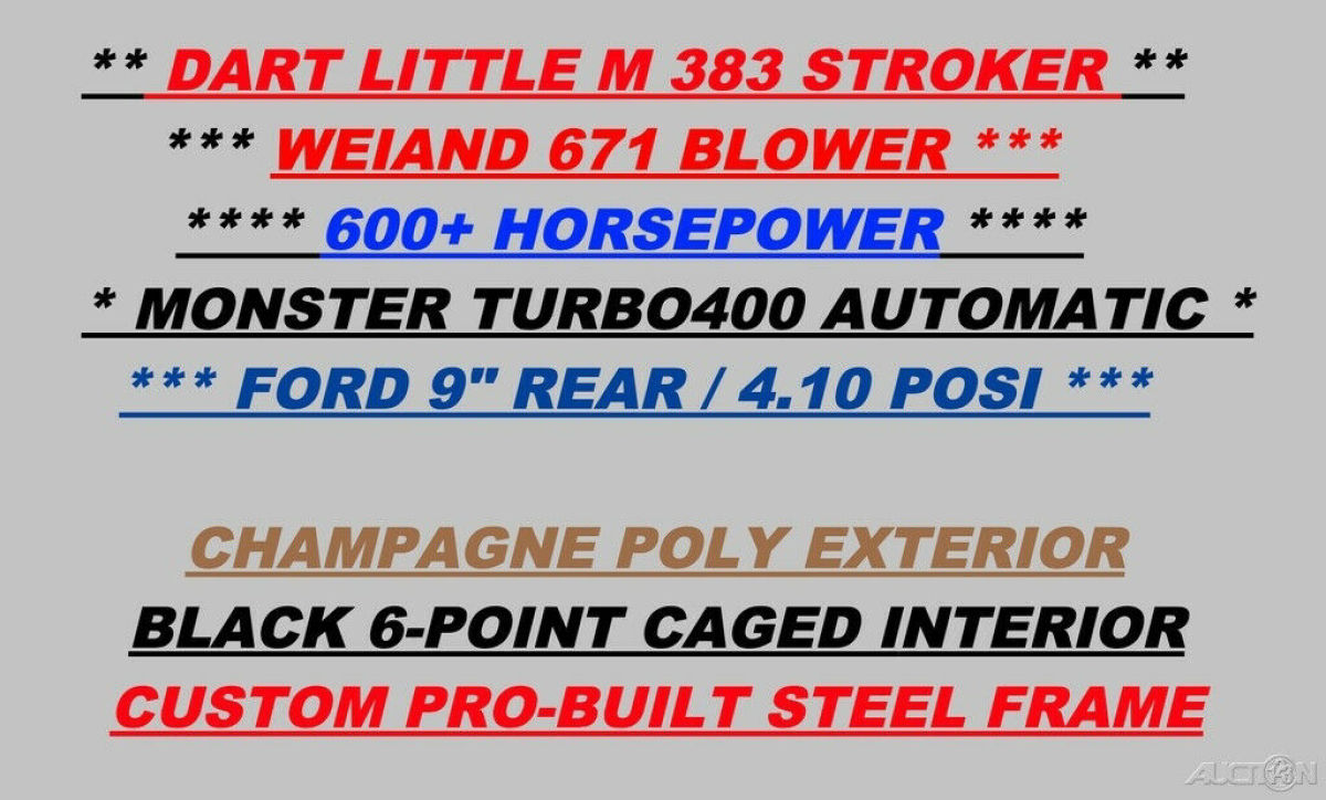 1963 Chevrolet Nova Supercharged Dart 383 Stroker / Full Cage / Custom Frame - photo 4