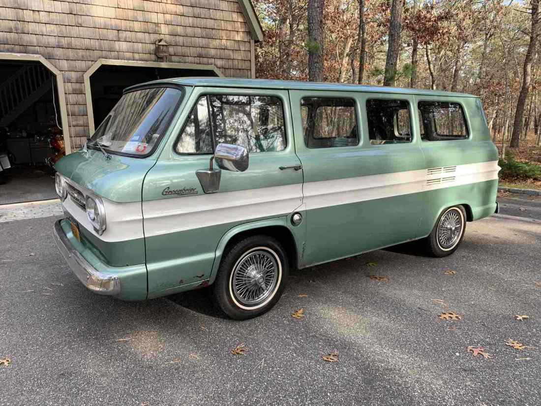 1963 Chevrolet corvair greenbrier turquoise and white - photo 5