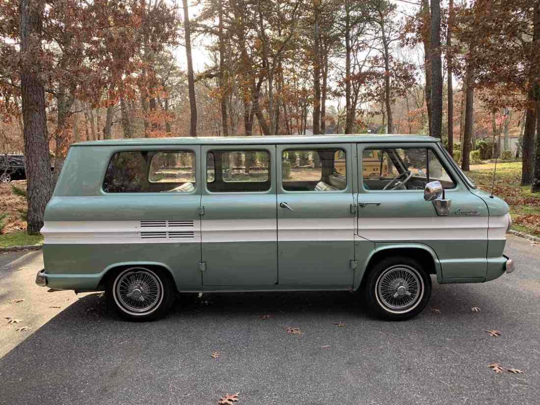 1963 Chevrolet corvair greenbrier turquoise and white - photo 8