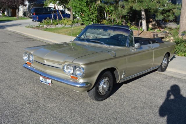1963 Chevrolet Corvair Monza 900 57,562 Miles Gold Convertible Turbo 6 Cylnder 1 1963 Chevrolet Corvair Monza 900