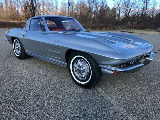 1963 Chevrolet Corvette split window coupe original silver with red interior 1963 Chevrolet Corvette red vinyl