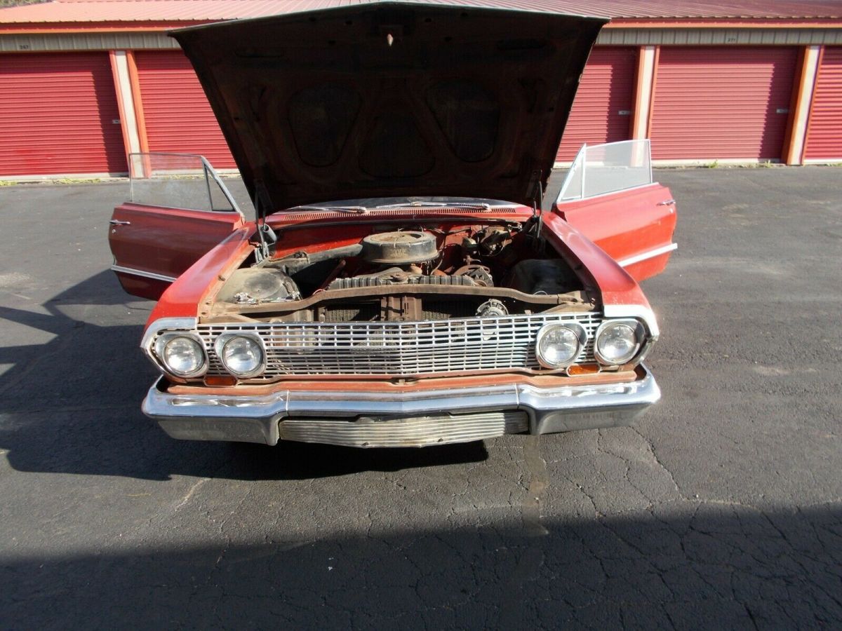 1963 Chevrolet Impala 283 3 Speed Manual Trans Rusty NEEDS new frame NO SHIPPING 1963 Chevrolet Impala impala cloth/vinyl interior bench seat original