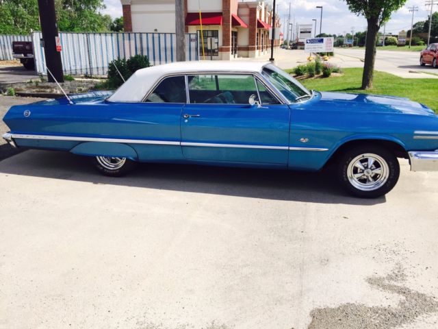1963 Chevrolet Impala 2dr sport coupe SS (clone) 350v8 4 speed Blue Very SHARP!! 1963 Chevrolet Impala