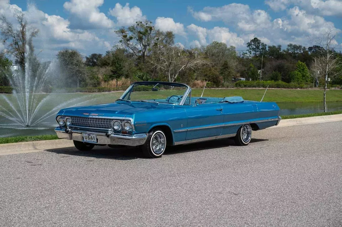 1963 Chevrolet Impala Convertible Lowrider Monaco Blue 1963 Chevrolet Impala Convertible Lowrider
