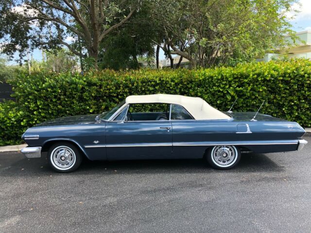 1963 Chevrolet Impala Convertible.V8,Automatic,Power top,Power steering, Blue. 1963 Chevrolet Impala Convertible