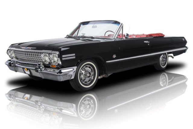 1963 Chevrolet Impala SS 65806 Miles Tuxedo Black Convertible 409 V8 4 Speed Man 1963 Chevrolet Impala SS