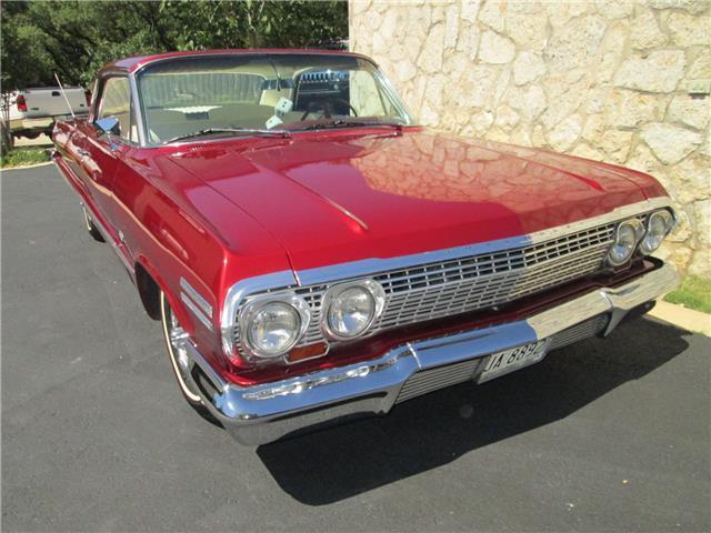 1963 CHEVROLET IMPALA TWO DOOR 27,800 Miles RED 2 DOOR V8 350 Automatic 1963 Chevrolet Impala TWO DOOR