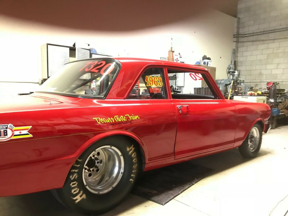 1963 Chevrolet Nova 9 Second Drag Car. Small block 400 1963 Chevrolet Nova