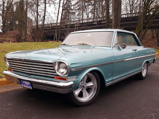 1963 Chevrolet Nova Azure Aqua 330HP 350 V8 TH350 Auto w/ Full Heidts Suspension 1963 Chevrolet Nova 2 Door w/ Full Heidts Suspension Package
