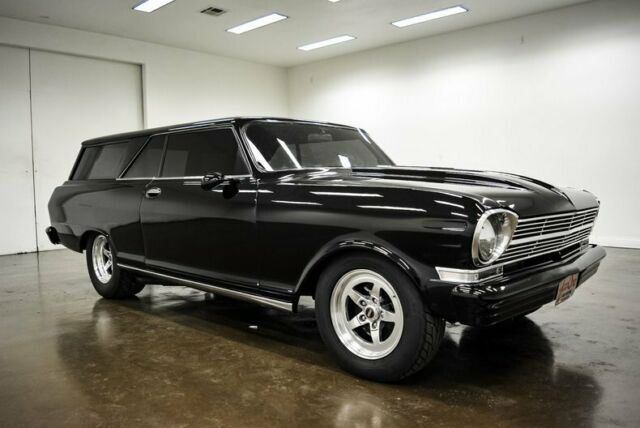 1963 Chevrolet Nova V8 Wagon 490 Miles Black Station Wagon Balanced & Blueprinte 1963 Chevrolet Nova V8 Wagon