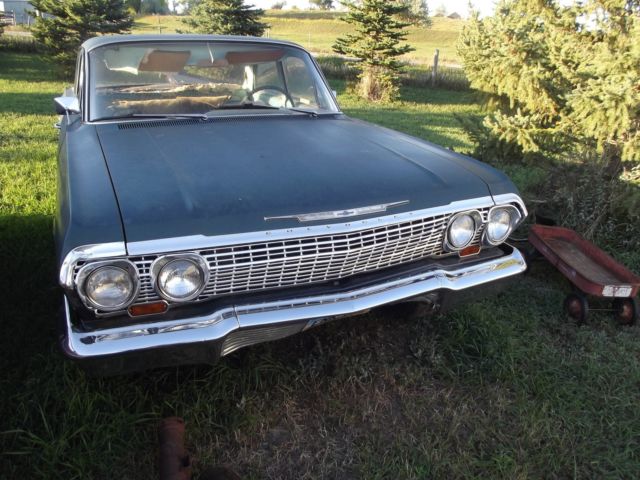 1963 Chevy 409 Belair Sedan sleeper cruzer patina hotrod LS ratrod resto project 1963 Chevrolet Bel Air/150/210 4Dr Belair