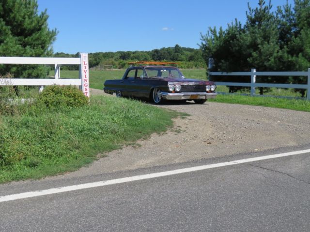 1963 Chevy Belair. rat rod slammed lowrider bagged air ride hot rod. Nice patina 1963 Chevrolet Impala