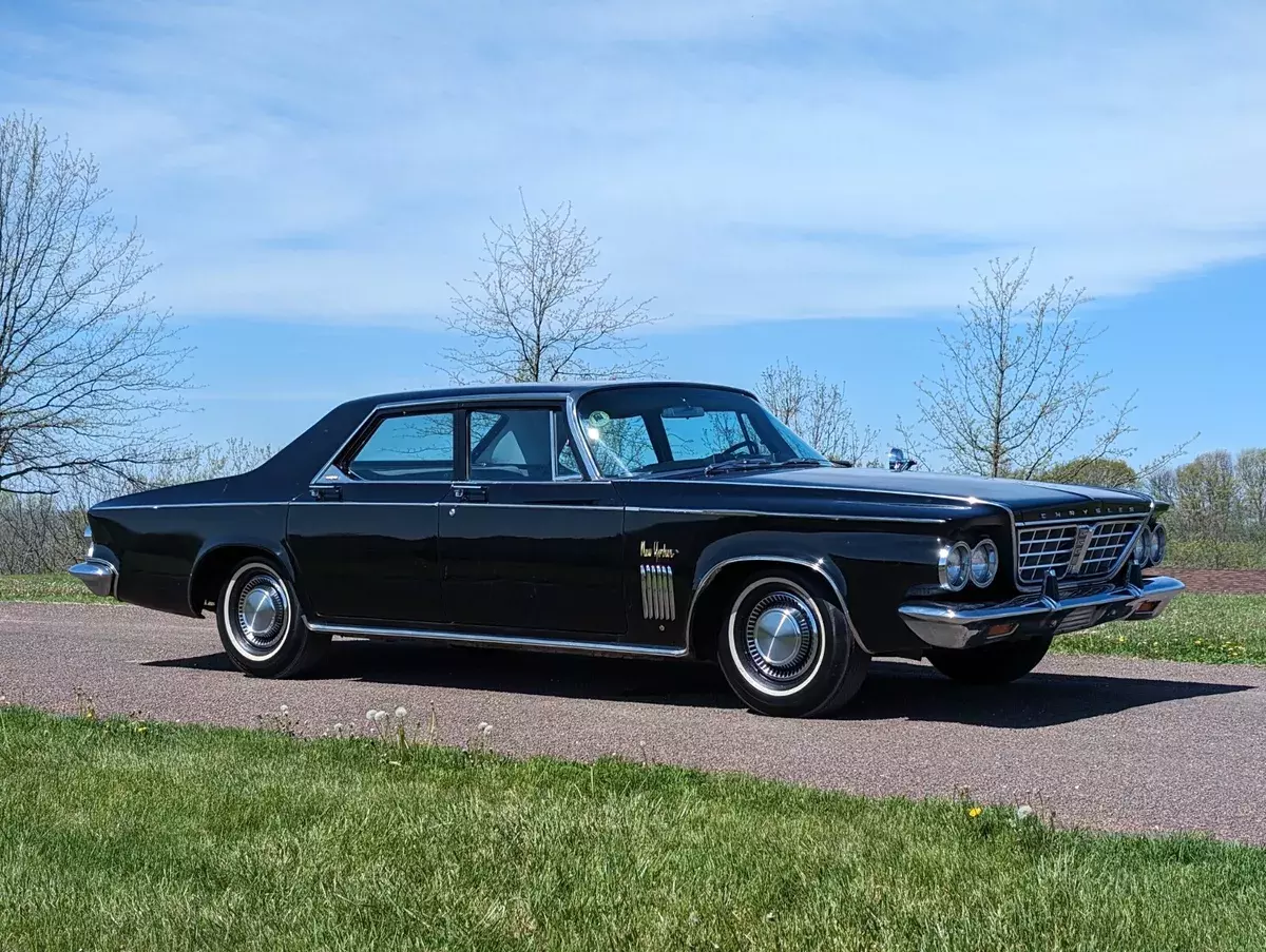 1963 Chrysler New Yorker Deluxe Sedan Formal Black 413ci V8 Auto 38k Miles AC ! 1963 Chrysler New Yorker Deluxe Sedan Formal Black-Madison Grey 413ci V8 Auto