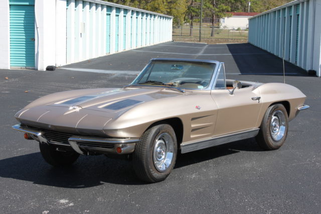 1963 Corvette Convertible Saddle/Saddle 4-Speed 2 Tops NOM 1963 Chevrolet Corvette