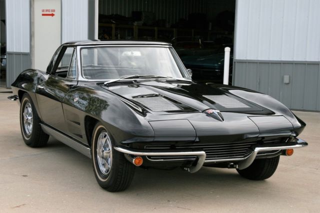 1963 CORVETTE FACTORY TRIPLE BLACK TWO TOPS 340HP FRAME OFF 1963 Chevrolet Corvette TRIPLE BLACK