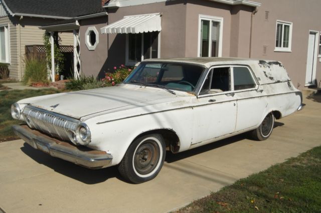 1963 dodge 330 HEARSE Orig CALIF car V8/Auto Ambulance Coroner Station Wagon AC 1963 Dodge Polara 330 Hearse