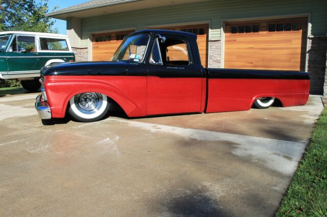 1963 ford f-100 pickup Bagged lowrider rat rod hot rod lowered air ride 1963 Ford F-100