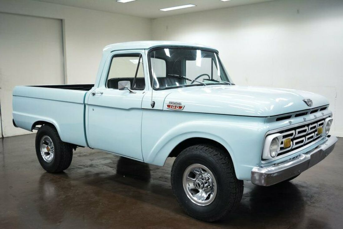 1963 Ford F100 93173 Miles Light Blue Truck 351 Windsor V8 C6 Automatic 1963 Ford F-100