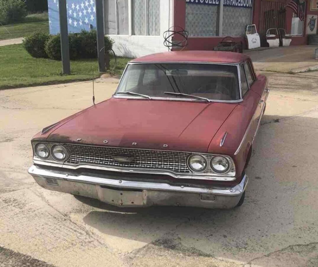 1963 Ford Galaxie 500 Sedan Red RWD Manual 1963 Ford Galaxie 500