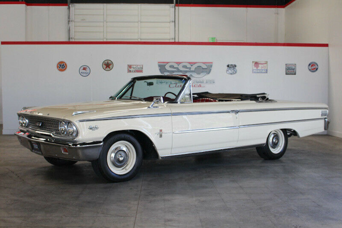 1963 Ford Galaxie 500 XL 98418 Miles Corinthian White Convertible 1963 Ford Galaxie