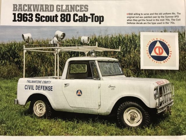 1963 International Scout 80 Civil Defense 1963 International Harvester Scout