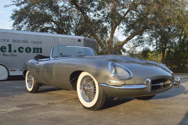 1963 JAGUAR 3.8 XKE E-TYPE SERIES 1 ROADSTER GREY METALLIC WITH BLACK INTERIOR 1963 Jaguar E-Type 3.8 XKE Series1 Convertible