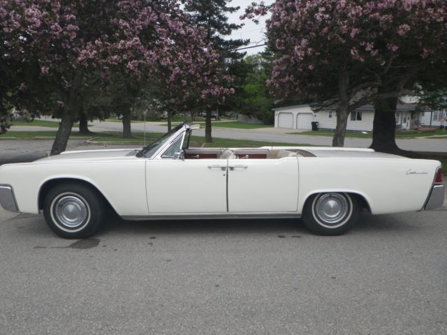 1963 Lincoln Continental Convertible White Leather 1963 Lincoln Continental