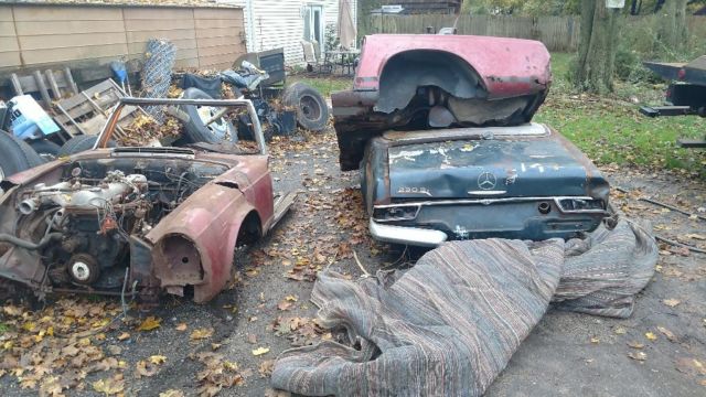 1963 Mercedes 230sl 250sl project cars convertible w113 pagoda 4 speed engine 1964 Mercedes-Benz SL-Class Convertible