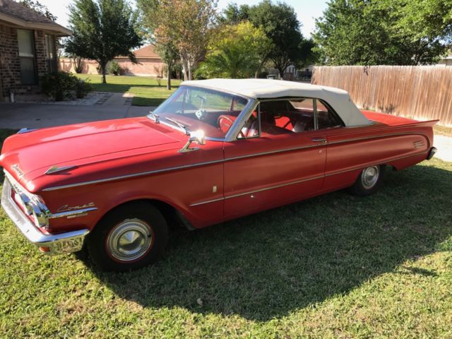 1963 Mercury Comet Custom Convertible with 260 V-8 & 3 Speed Manual 1963 Mercury Comet Custom