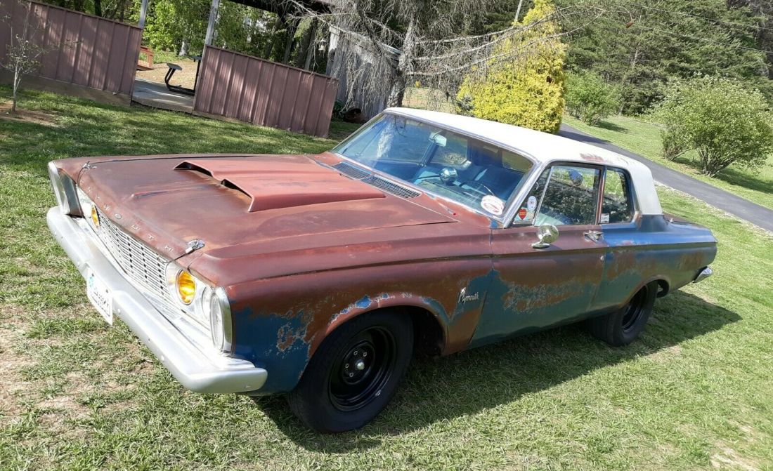 1963 Plymouth Savoy factory police car interceptor! Patina Nostalgia drag gasser 1963 Plymouth Savoy