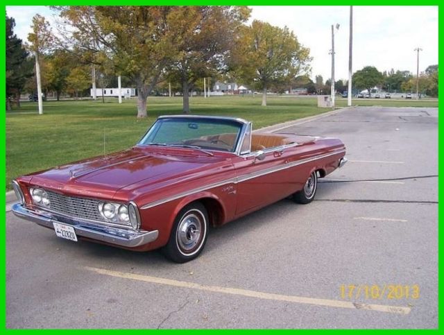 1963 Plymouth Sports Fury 8 Cylinder 361cc Wedgehead Push Button Manual RWD UTAH 1963 Plymouth Fury
