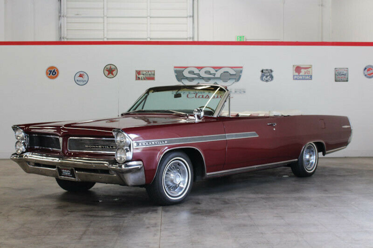 1963 Pontiac Bonneville 13206 Miles Marimba Red Convertible 1963 Pontiac Bonneville
