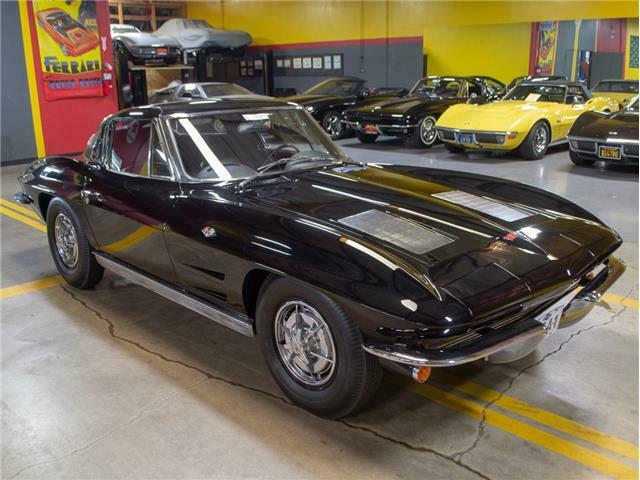 1963 Tuxedo Black Corvette Split Window Coupe 327/340hp, 4-speed 1963 Chevrolet Corvette 327/340hp, 4-spd.